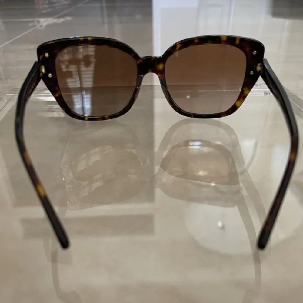 NWT! NEW! Tory Burch Sunglasses -Dark Tortoise / Brown Gradient - Picture 5 of 7